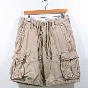 Abercrombie & Fitch Heavyweight Cargo Shorts Military Paratrooper 30 Y2K